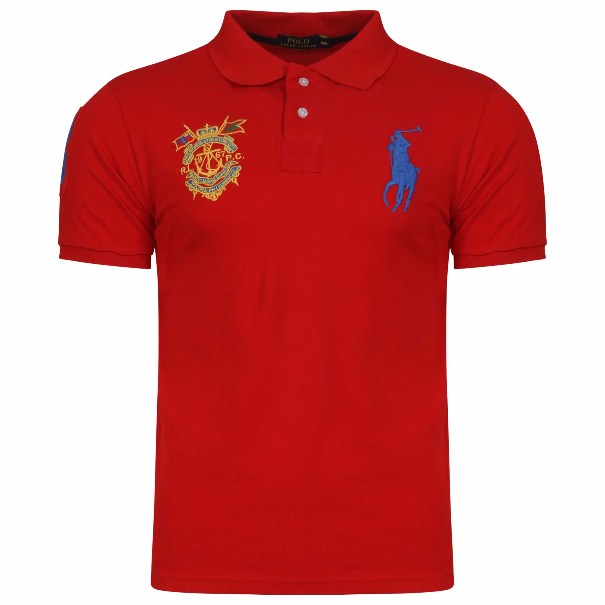 Ralph Lauren Short Sleeve Masterclass Polo Shirt. Custom Fit in Red ...