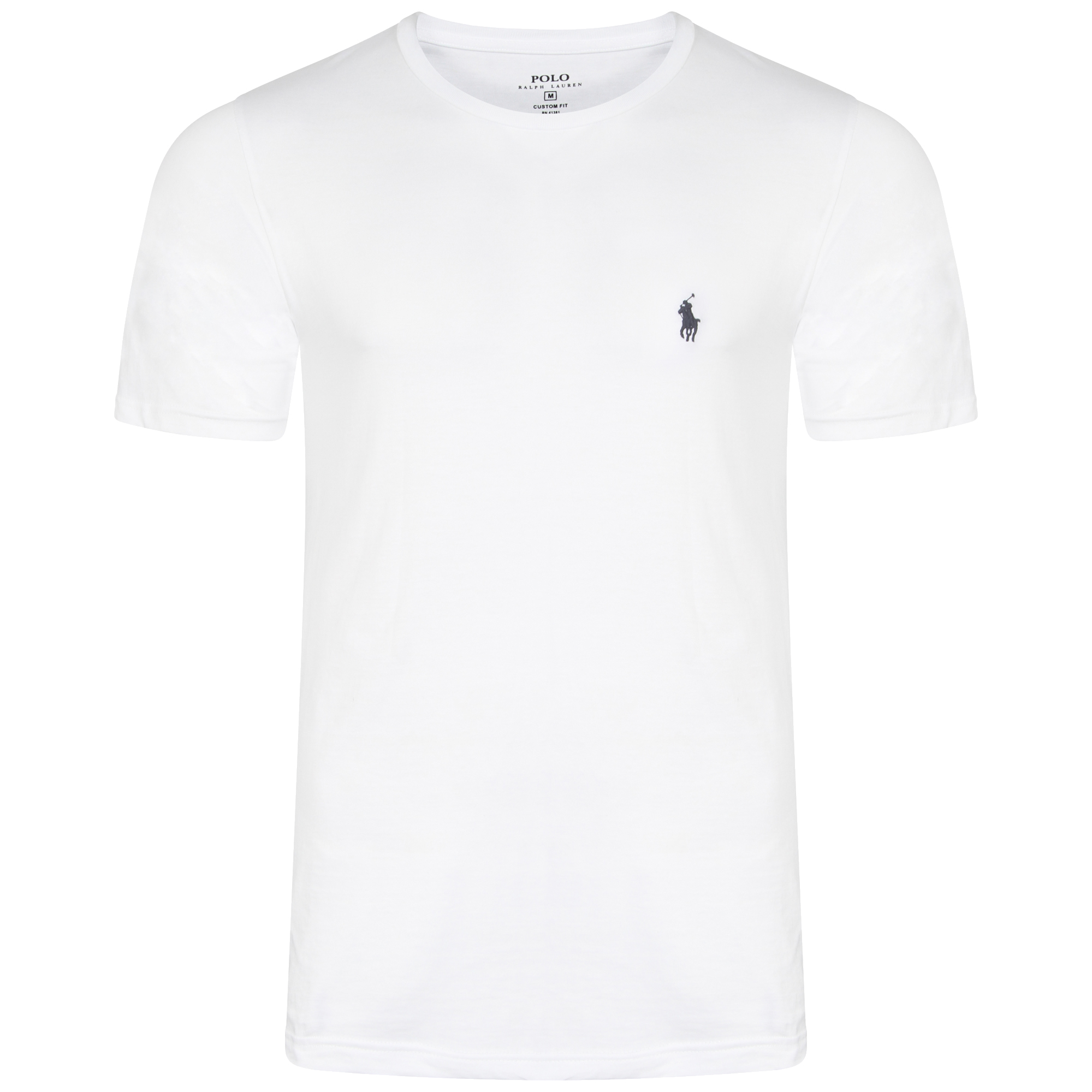 Ralph Lauren Short Sleeve Crew T-Shirt. Custom Fit in White - INTOTO7 ...
