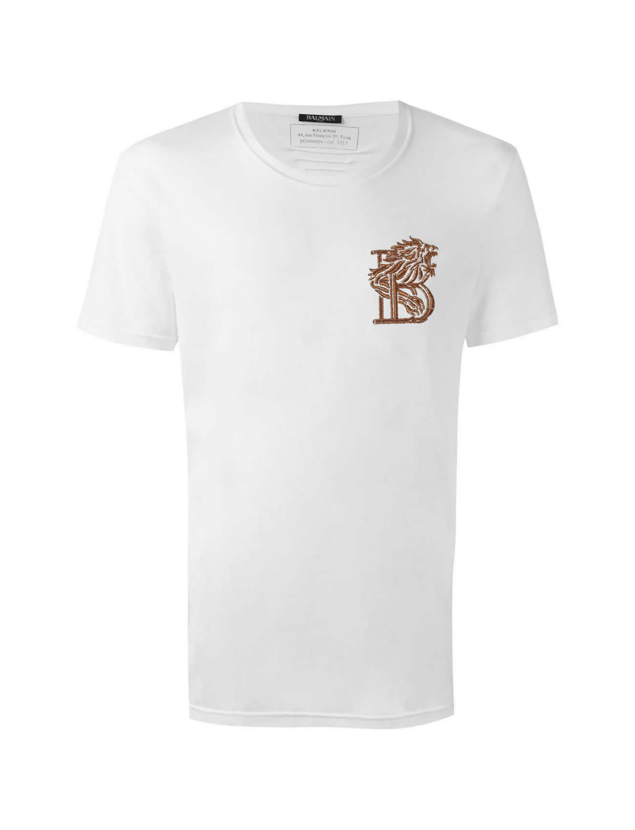 Balmain Lion Crew T Shirt in White - INTOTO7 Menswear