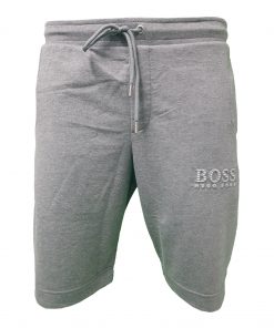 Hugo Boss Tech Jersey Capri Embossed Lined Shorts Grey Front