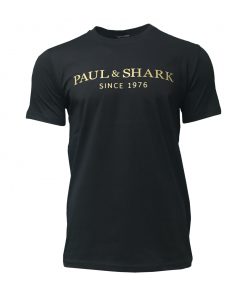 Paul & Shark Men's Crew Neck T Shirt. Since 1976 Print in Black
