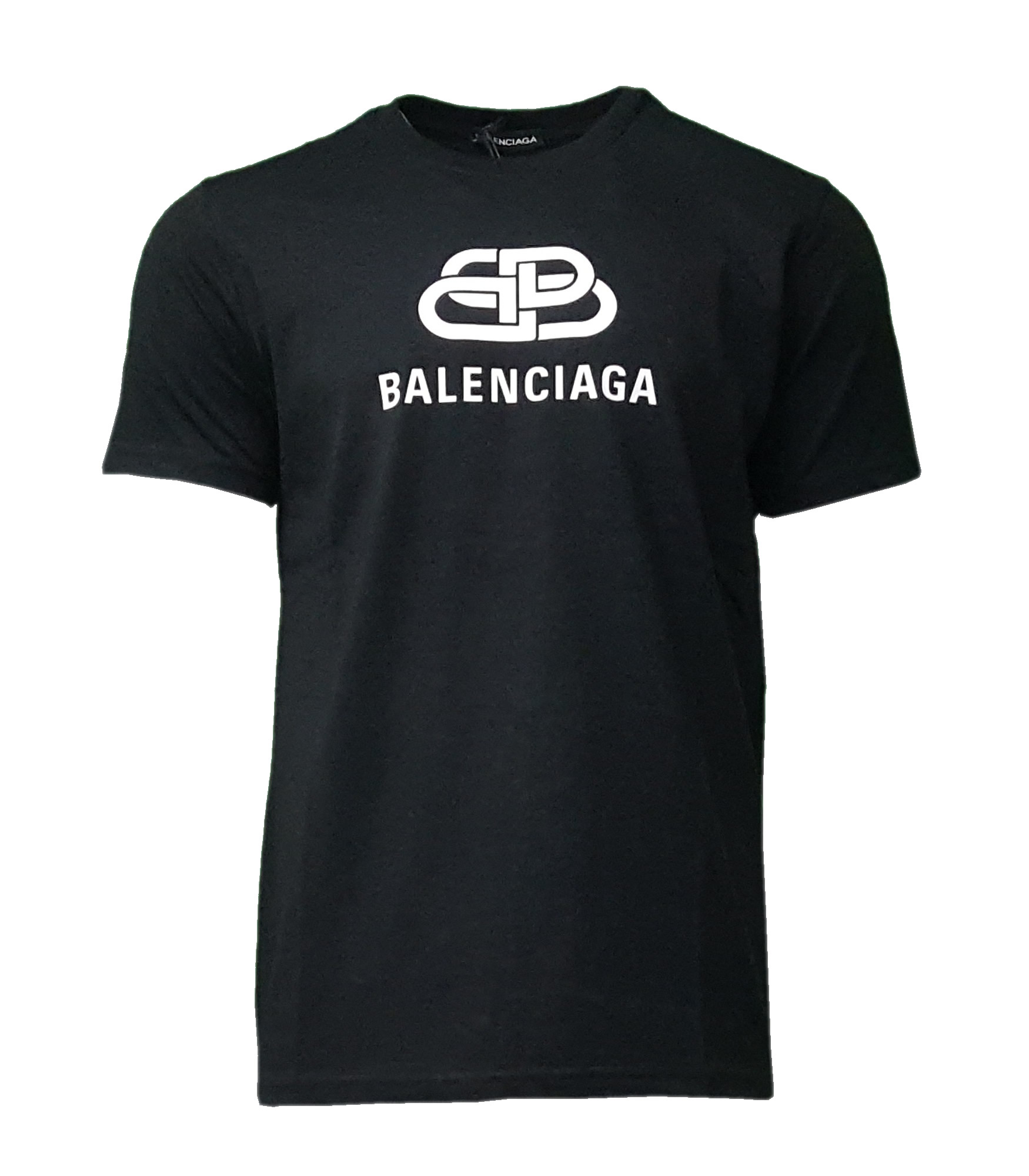 Balenciaga Short Sleeve Crew T Shirt. BB Logo Print in Black. - INTOTO7 ...