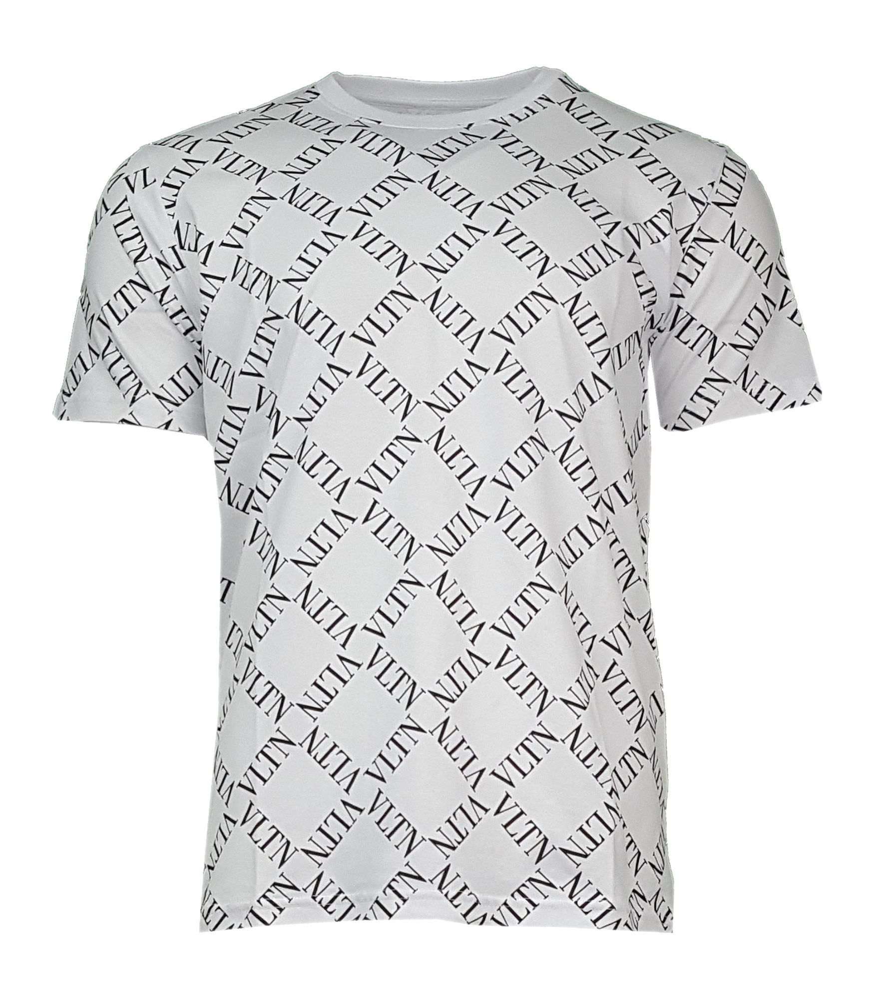 Valentino Diamond Logo-Print Short Sleeve Crew T-Shirt in White ...